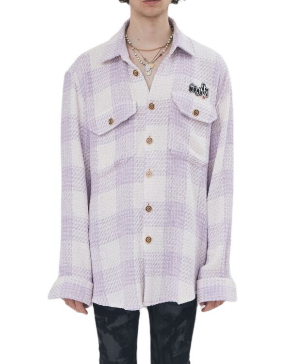 OVERSIZED TWEED SHIRT by cool tm
